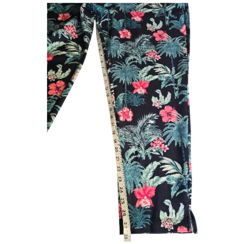 Tommy Bahama Everyday Pants Women's Navy Tropical Floral Active Stretch Size‎ XL - Picture 5 of 13